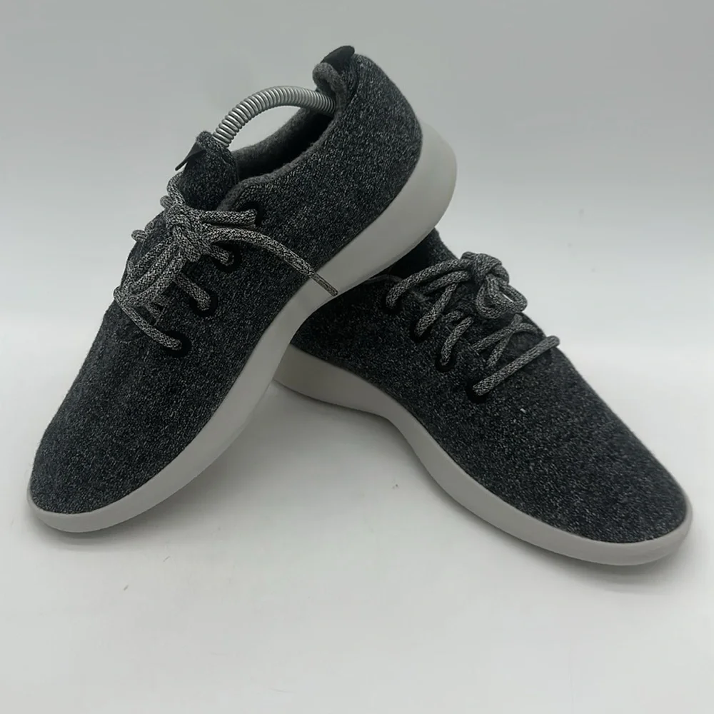 allbirds Men's Size US 10 Natural Gray Merino Wool Runners Lace Up Sneaker Shoes